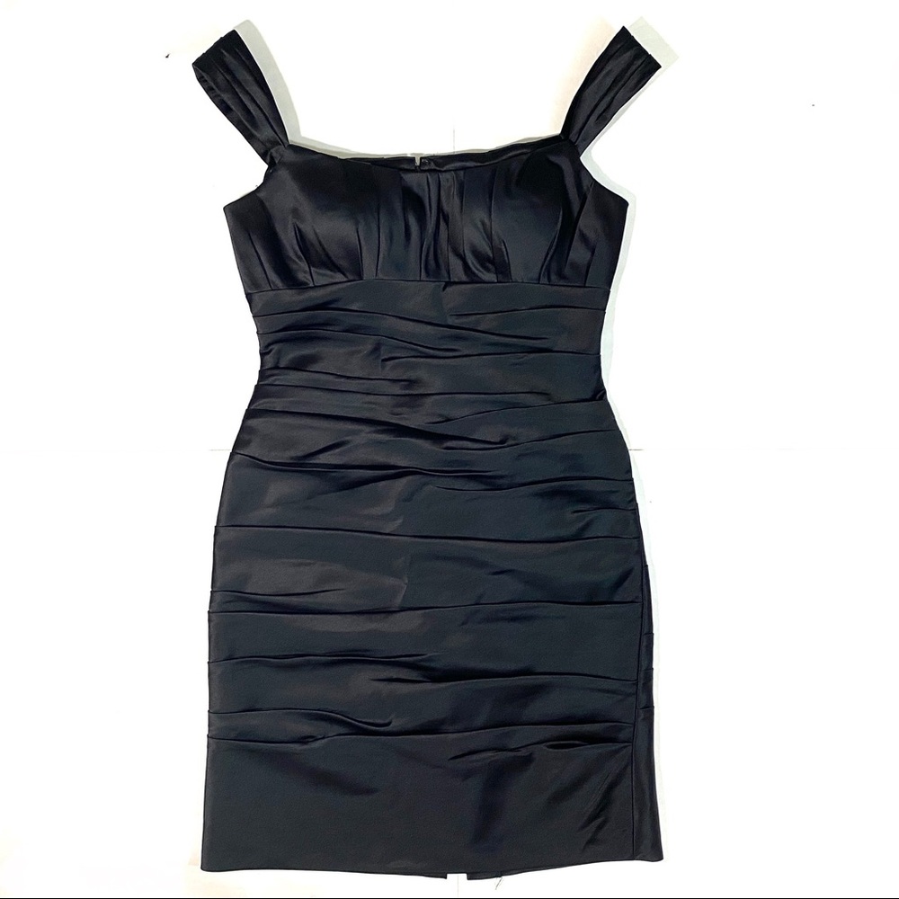 Bill Levkoff Above Knee Formal Black Dress